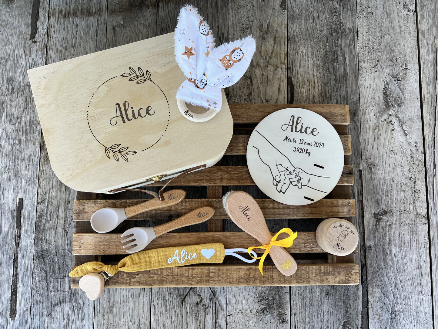 Coffret de naissance Love Moutarde