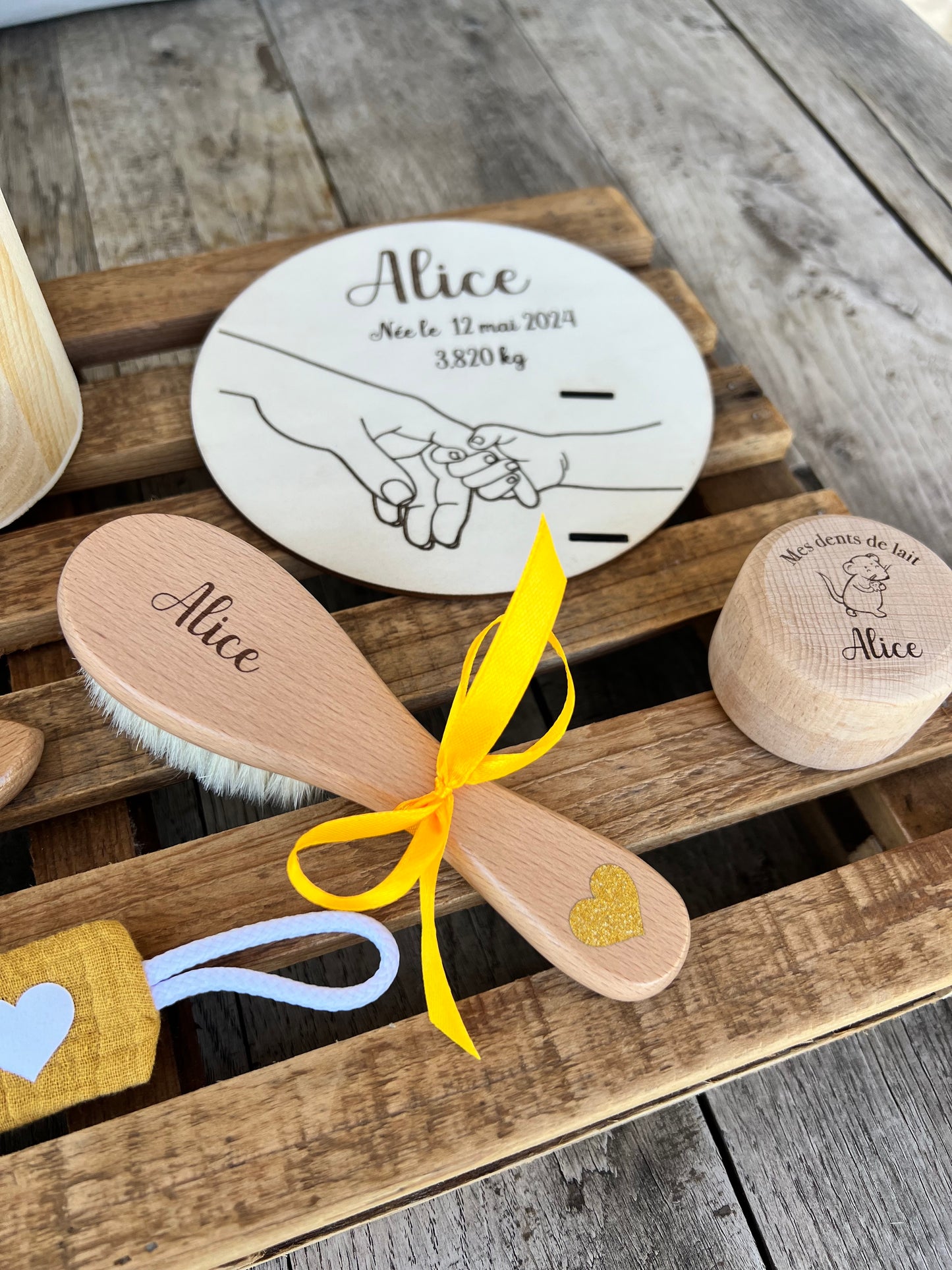 Coffret de naissance Love Moutarde