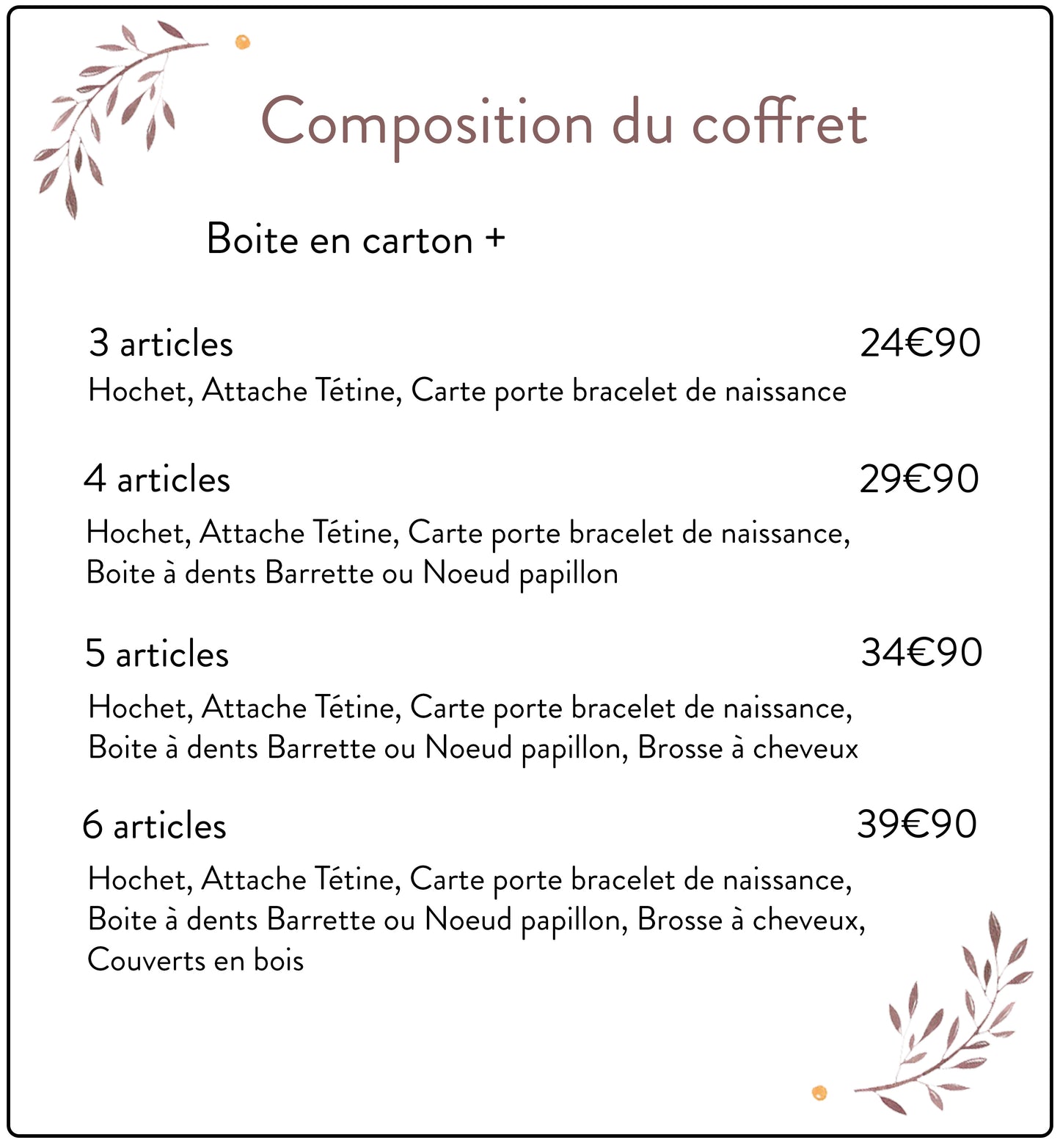Coffret de naissance Arc en ciel