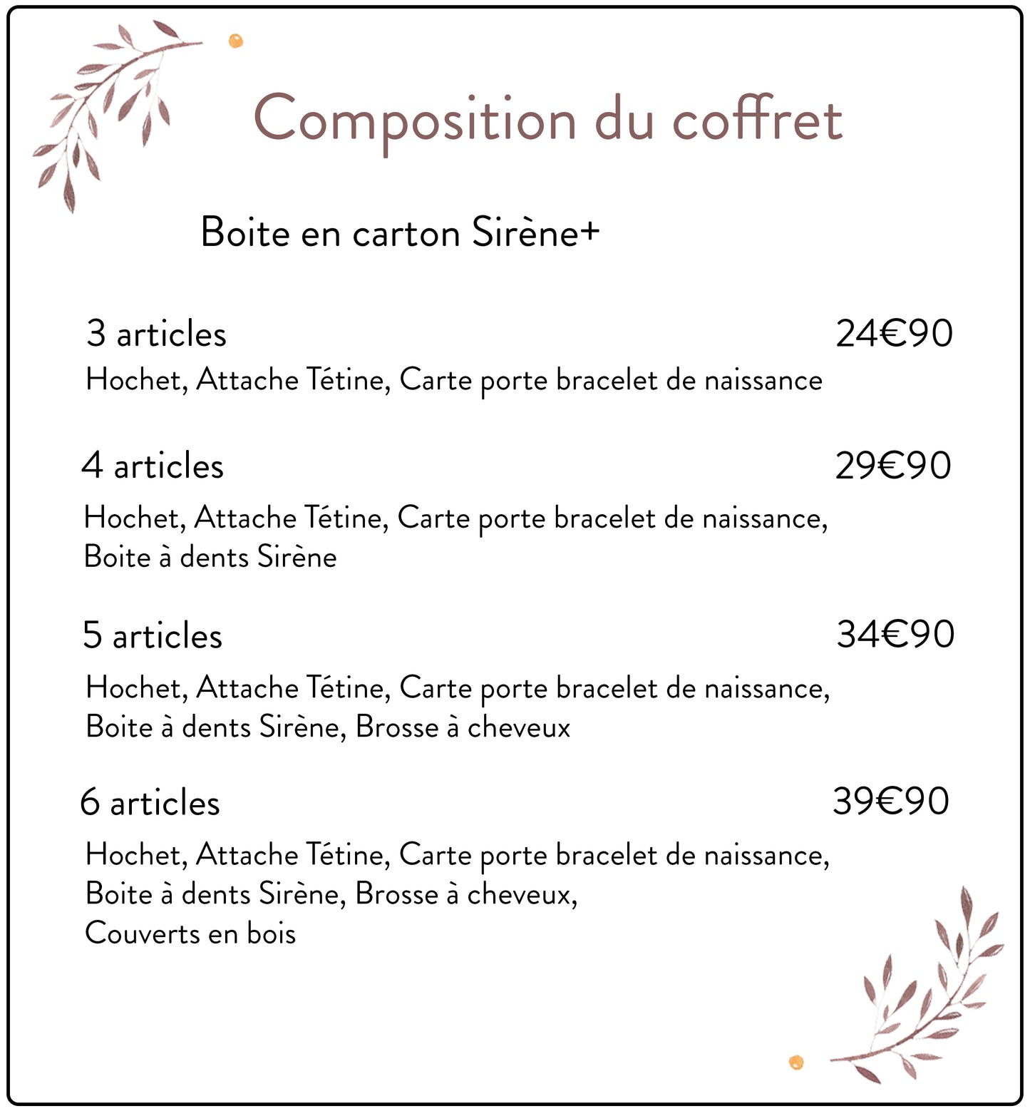 Coffret de naissance Petite Sirène