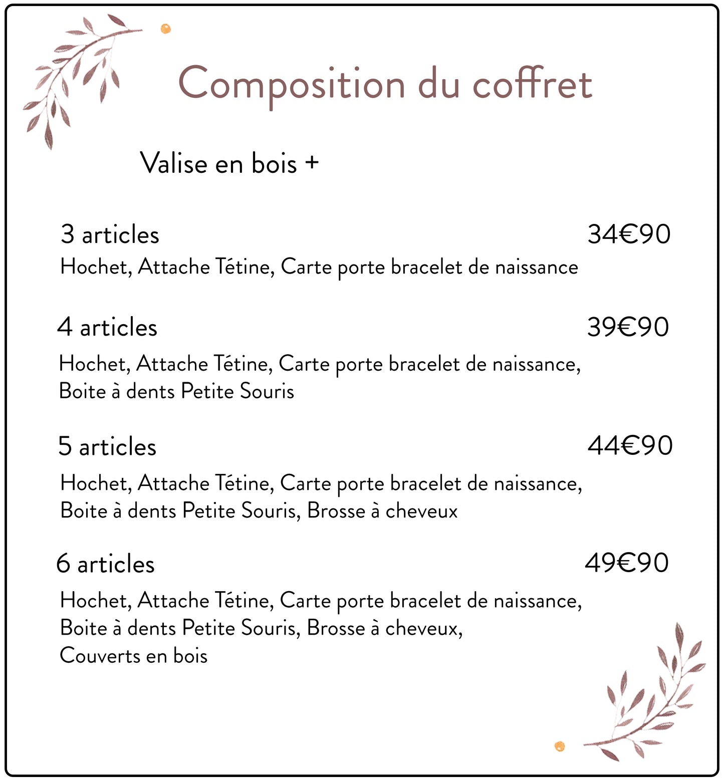 Coffret de naissance Love Moutarde
