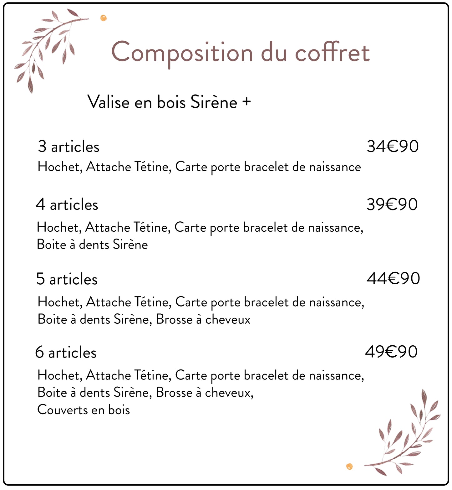 Coffret de naissance Petite Sirène