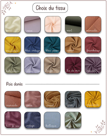 Attache-tétine en double gaze de coton