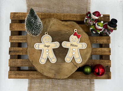 Boule de Noël Gingerbread en bois