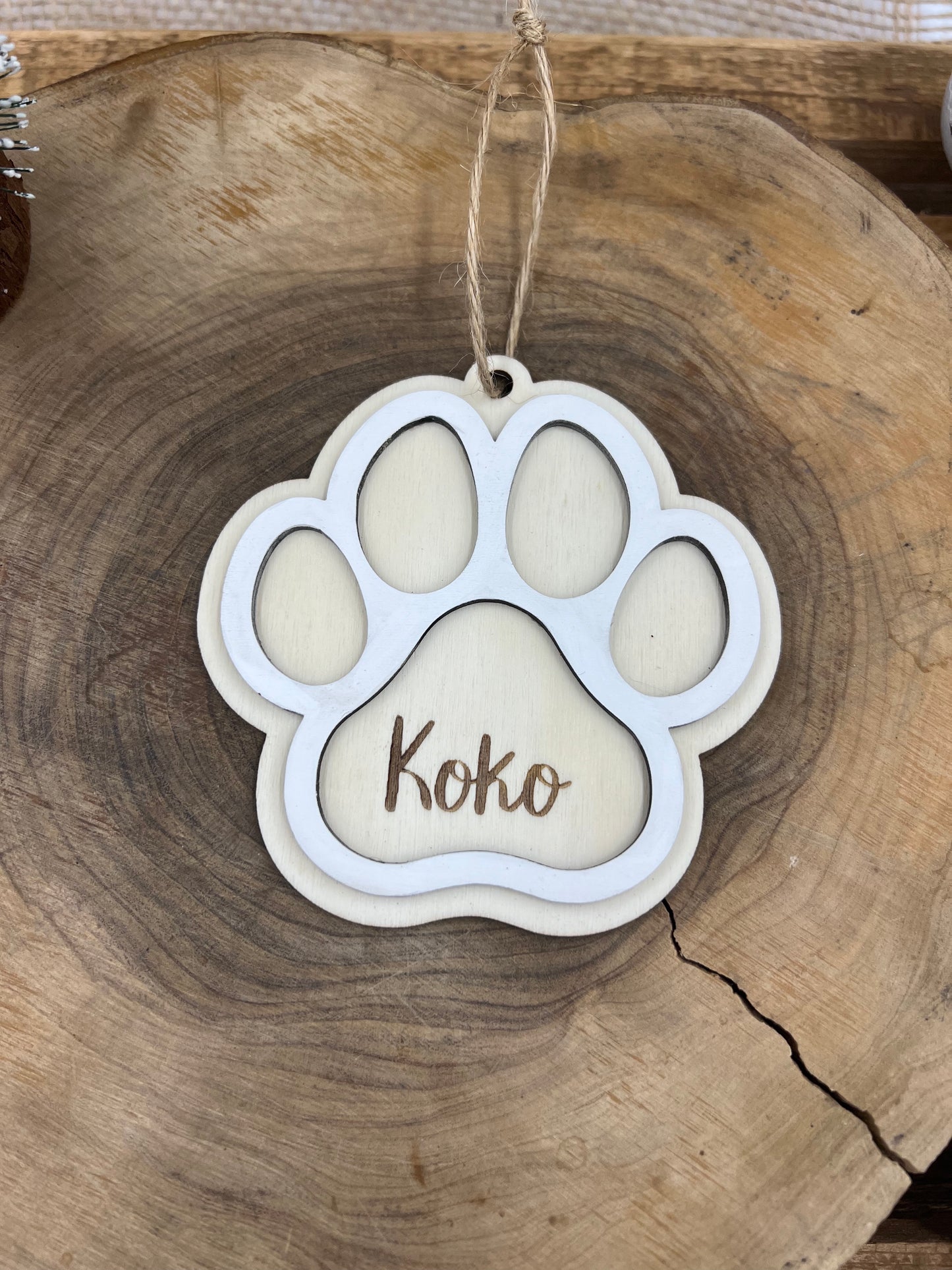 Boule en bois “Patte de chien"