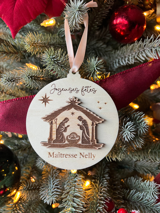 Boule de Noël Crèche