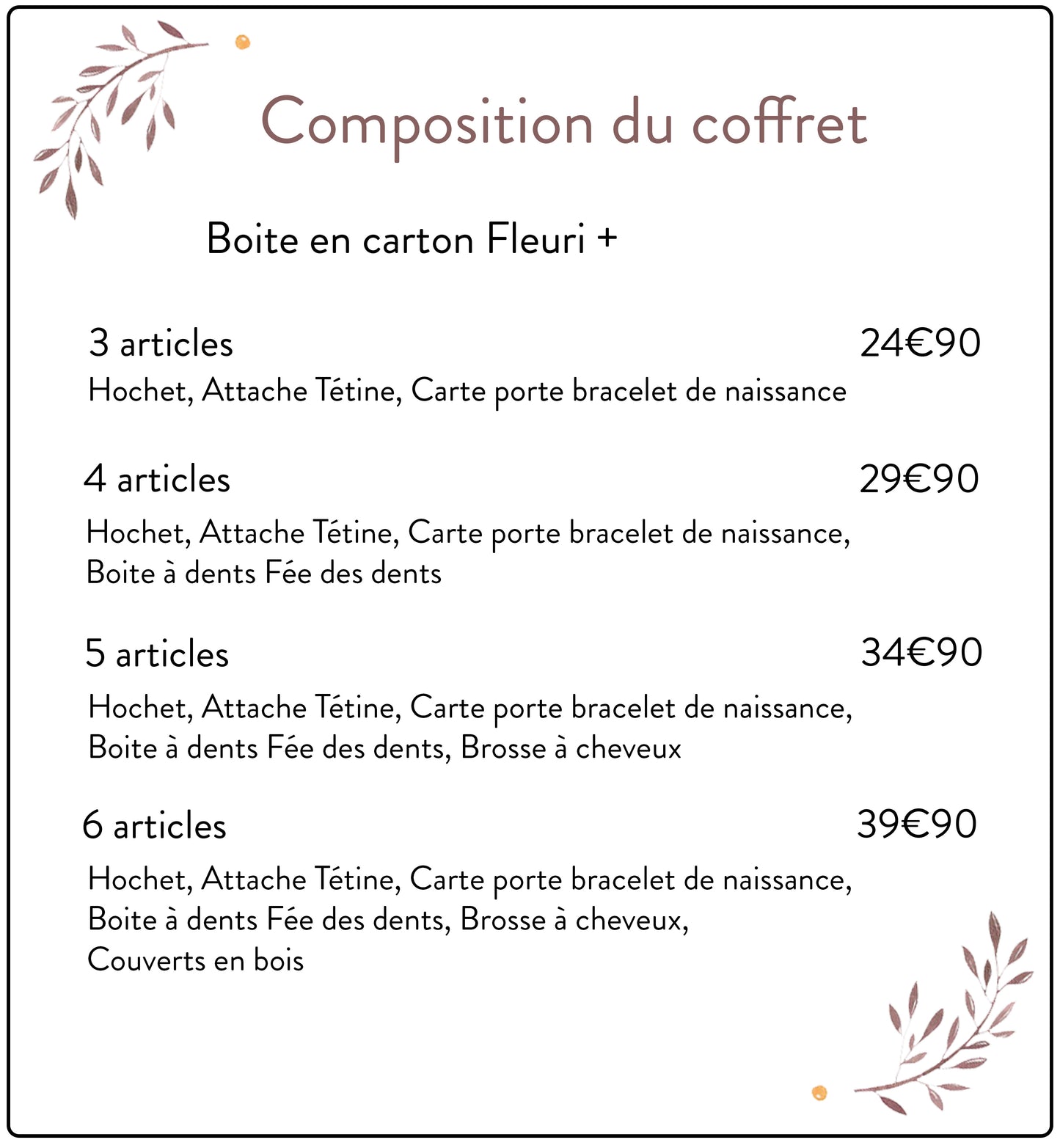 Coffret de naissance Fleuri