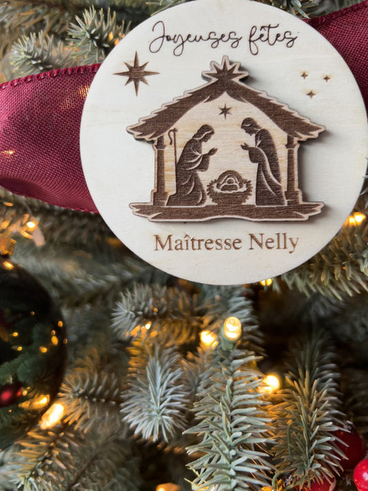 Boule de Noël Crèche